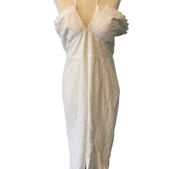 Lulus White eyelet midi dress - Picture 1 of 15